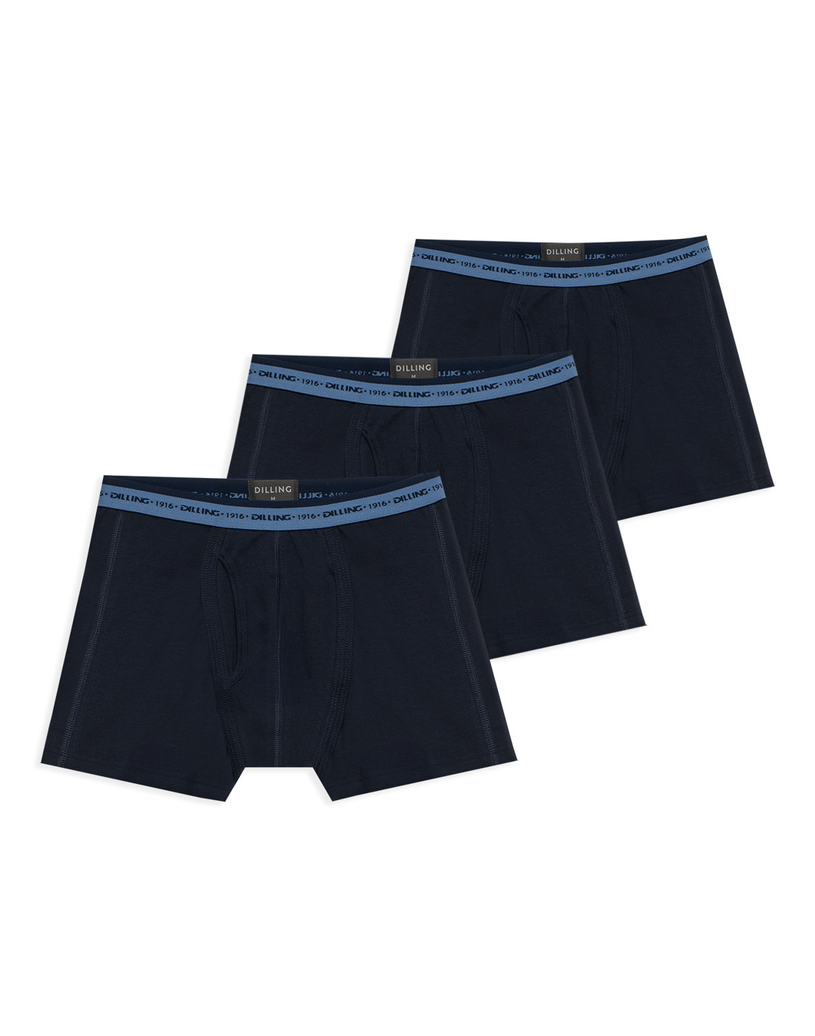 Klassisk boksershorts med gylf (3-pakning)