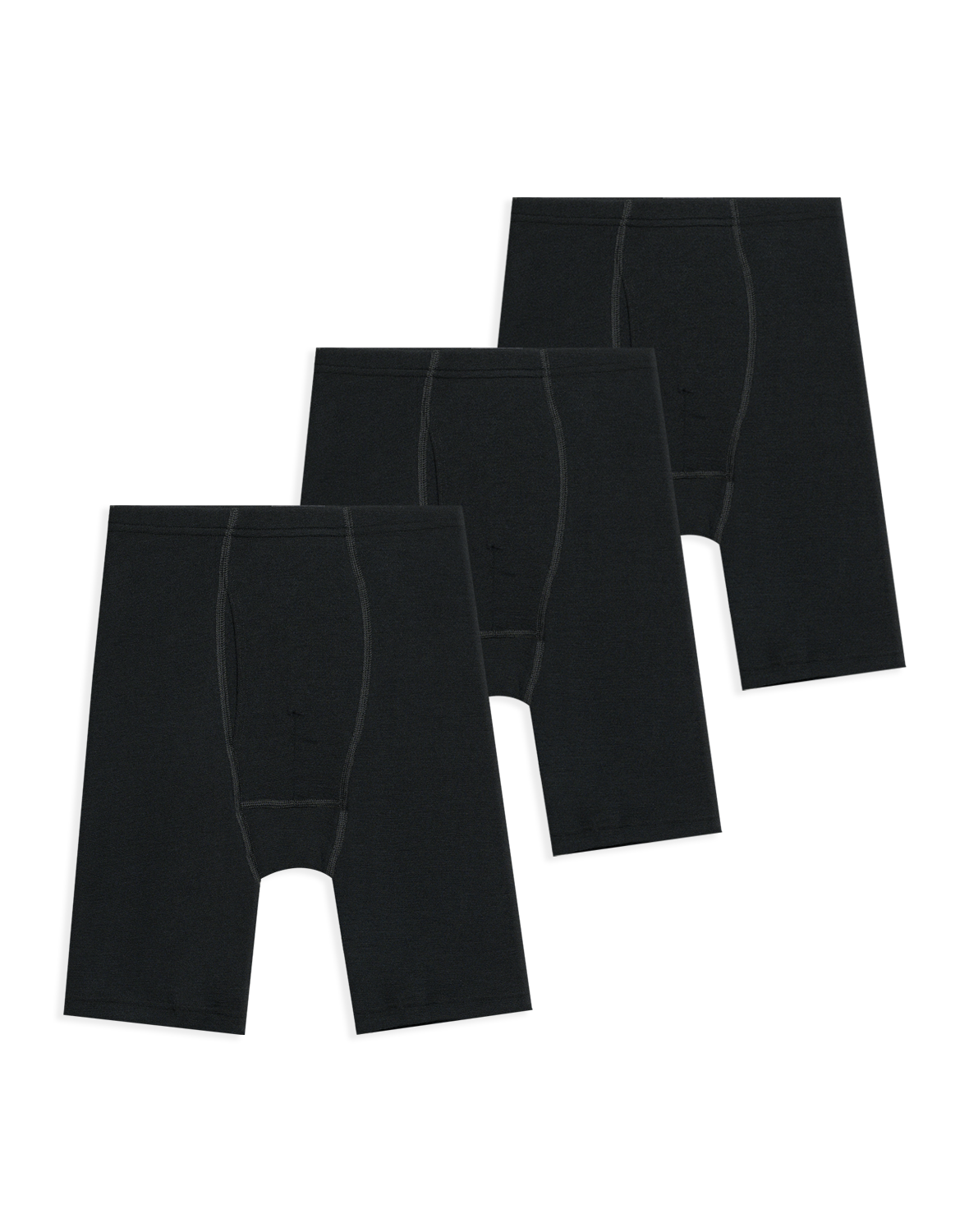 Lang boksershorts med gylf (3-pakning)