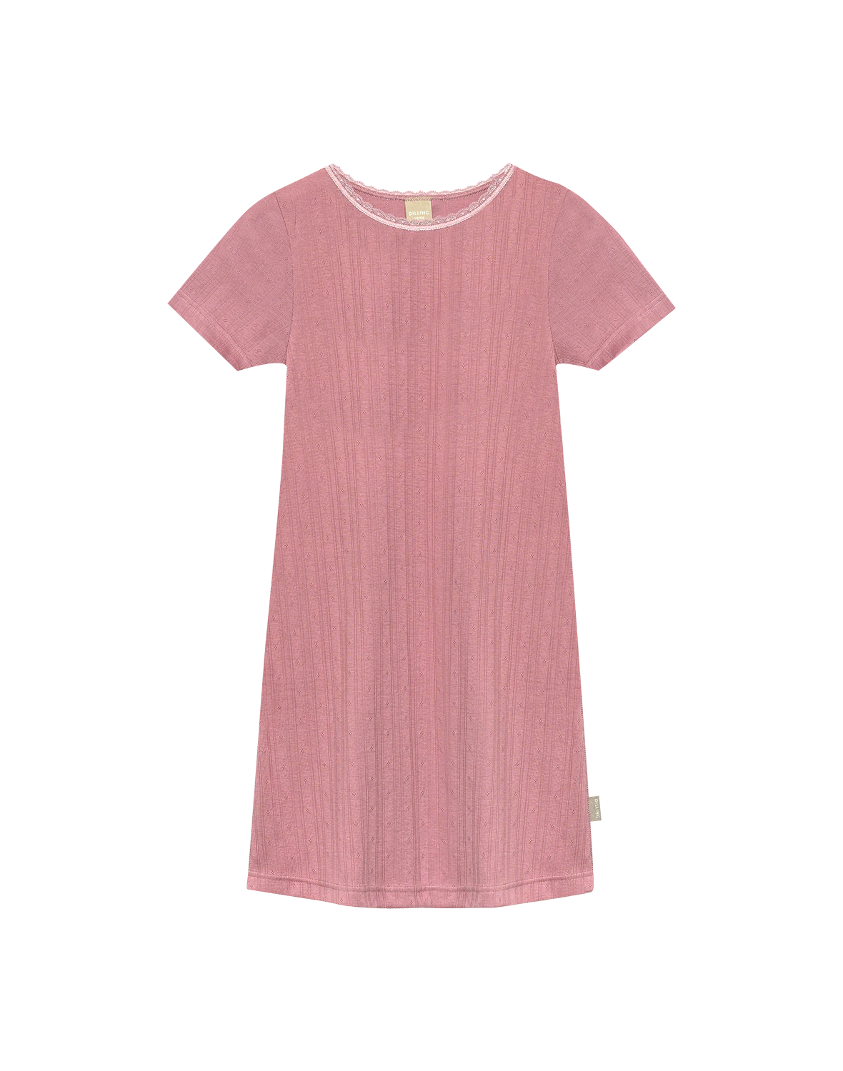 Children's cotton pointelle T-shirt dress Children's cotton pointelle T-shirt dress