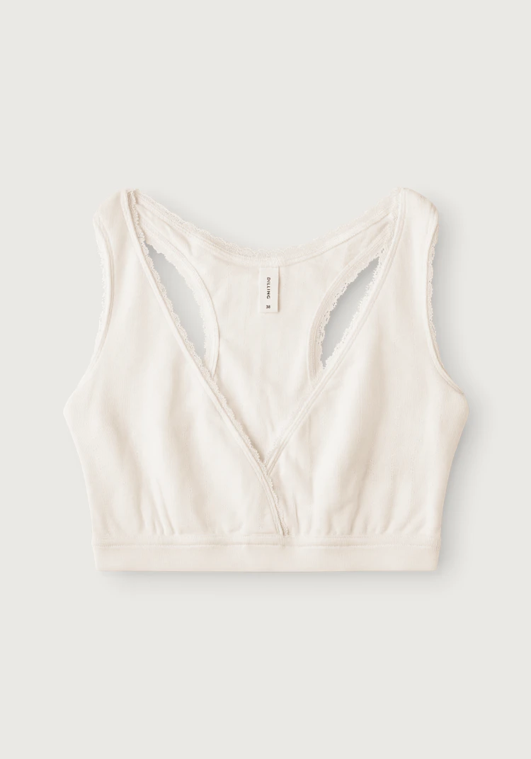 Bralette med bryterrygg og blonder