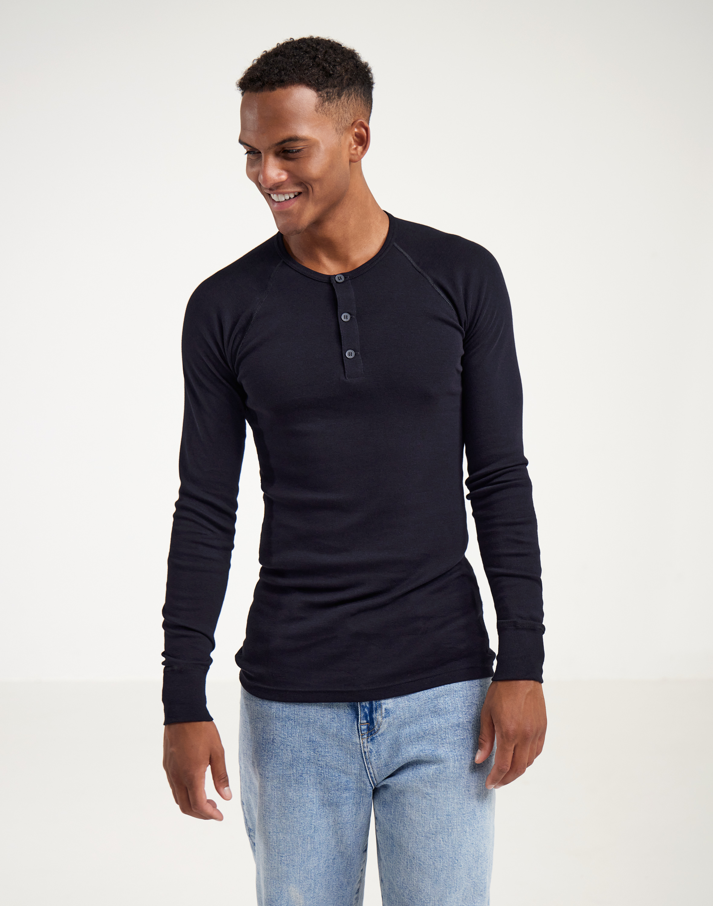 Langermet Henley-topp 2