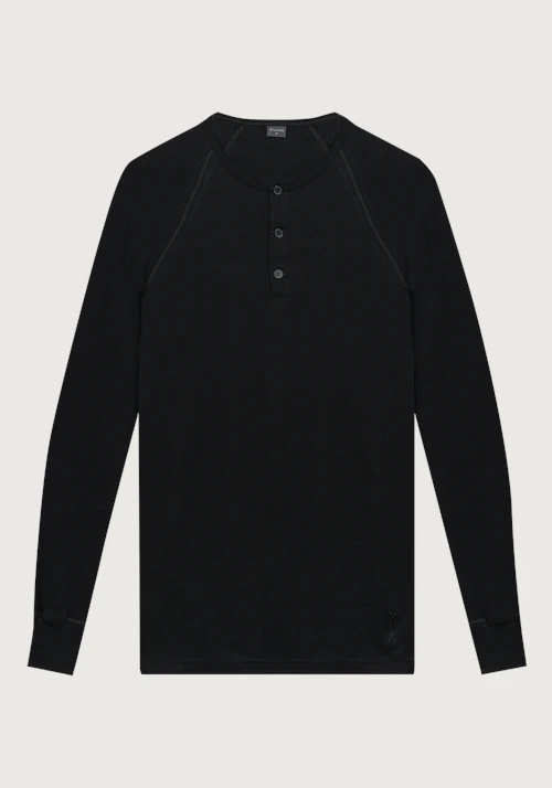 Langermet Henley-topp
