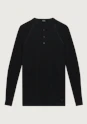 Langermet Henley-topp