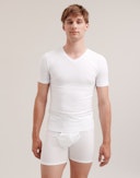 Boxershort lang met gulp van katoen voor heren Wit