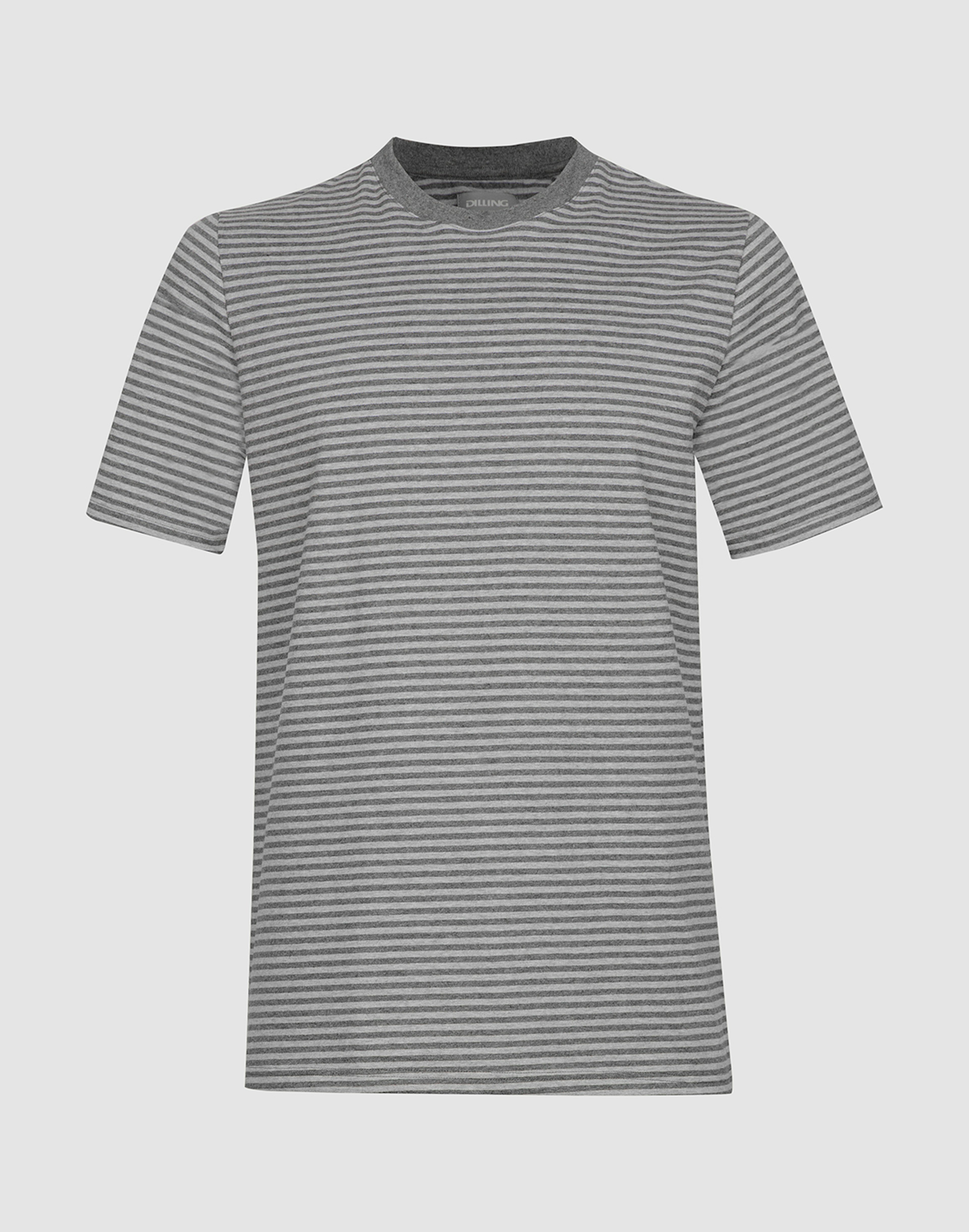 T-shirt van katoen voor heren Grijs gestreept