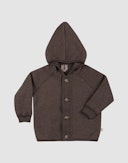 Jakke i merinoullfleece til baby Kastanjebrun