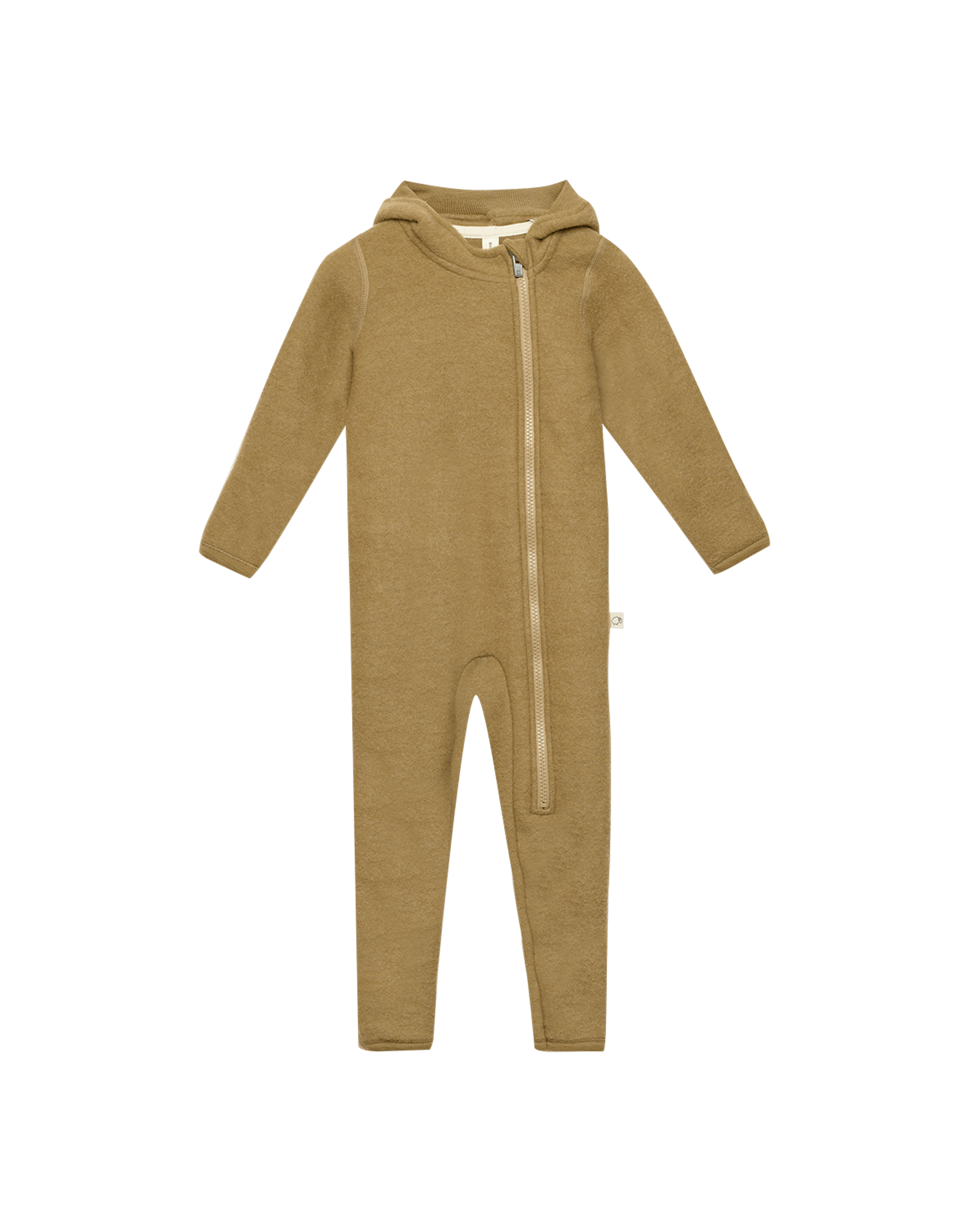 One-piece i merinoullfleece til baby Ørkengress