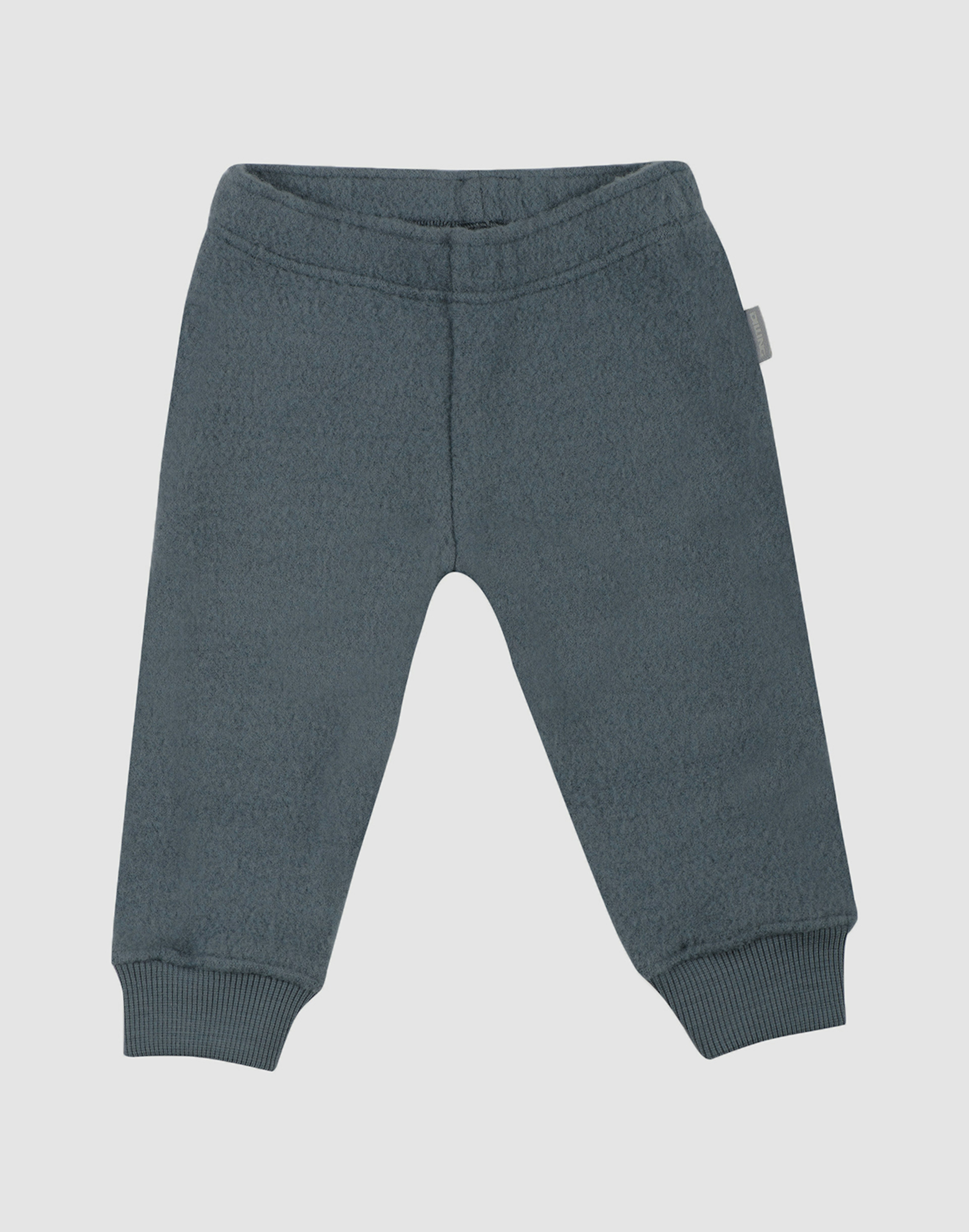 Baby merino wool fleece trousers Dusty blue/stormy blue