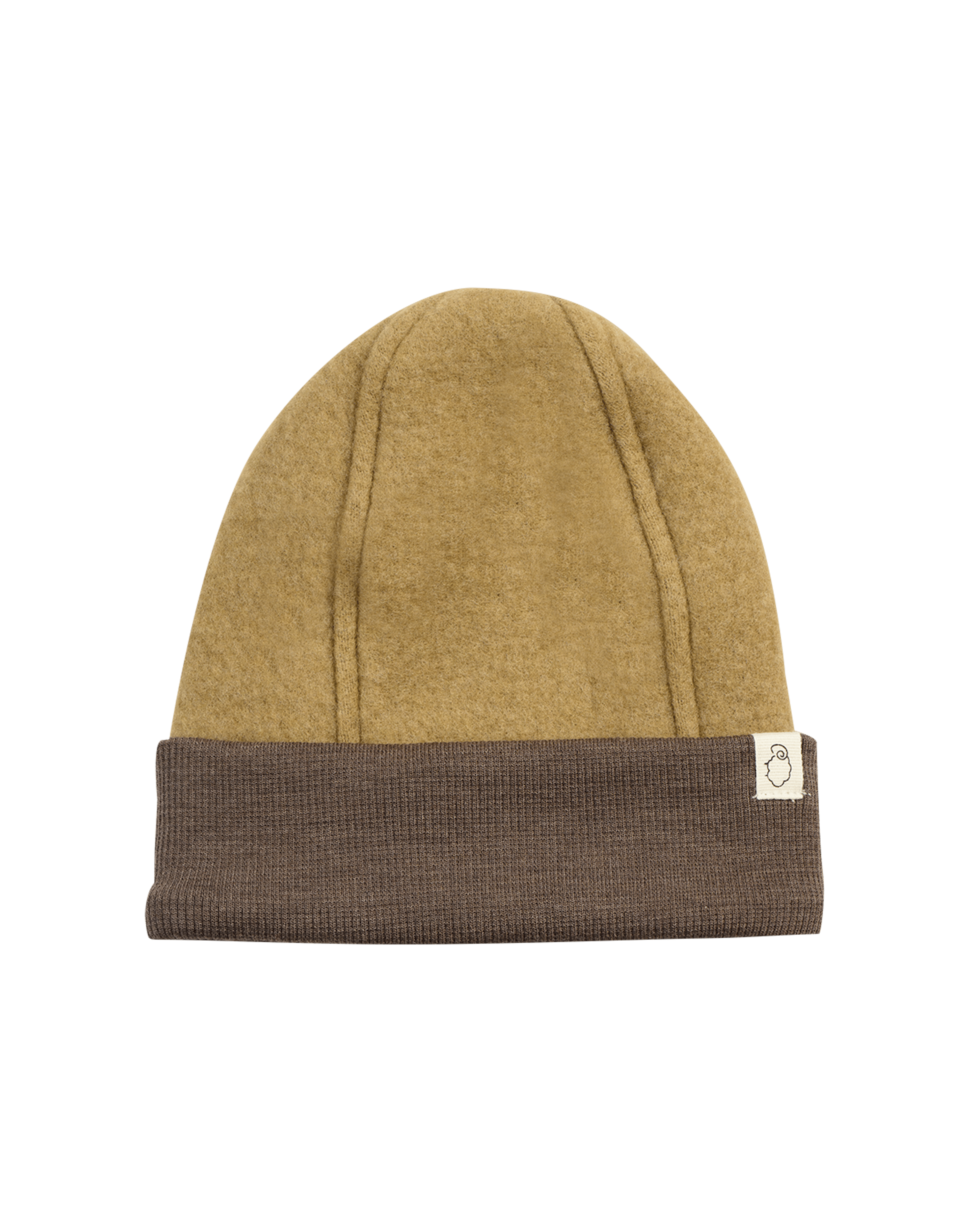 Baby merino wool fleece hat in Desert grass - $27.99 - Dilling, image size:1180x1500