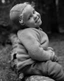 Jakke i merinoullfleece til baby Ørkengress