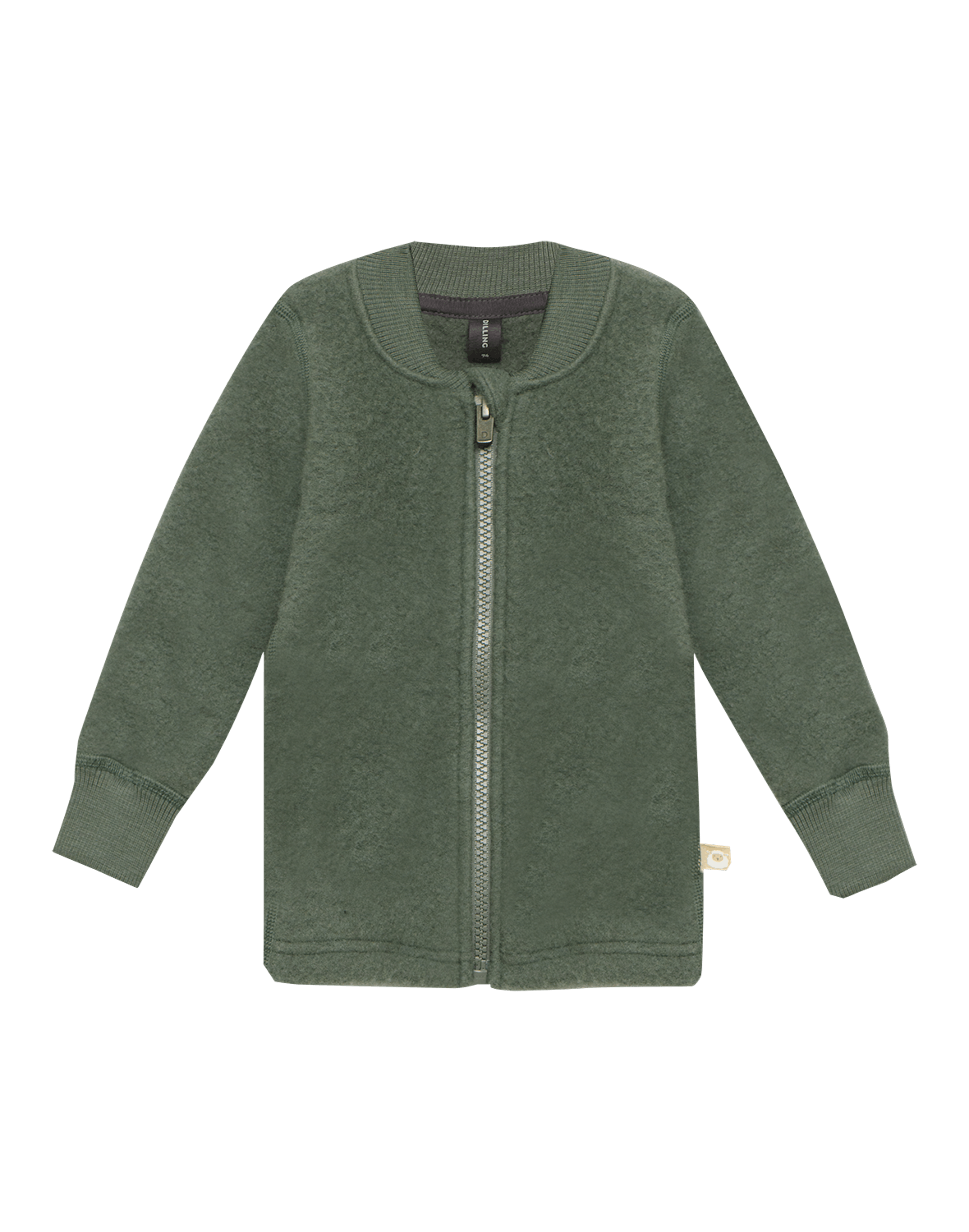 Jakke i merinoullfleece til baby Skoggrønn