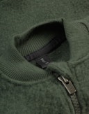 Jakke i merinoullfleece til baby Skoggrønn