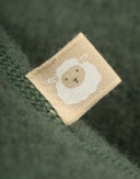 Jakke i merinoullfleece til baby Skoggrønn