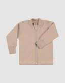 Jakke i merinoullfleece til baby Beigemelert