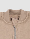 Jakke i merinoullfleece til baby Beigemelert