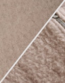 Jakke i merinoullfleece til baby Beigemelert
