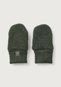 Votter i merinoullfleece til baby