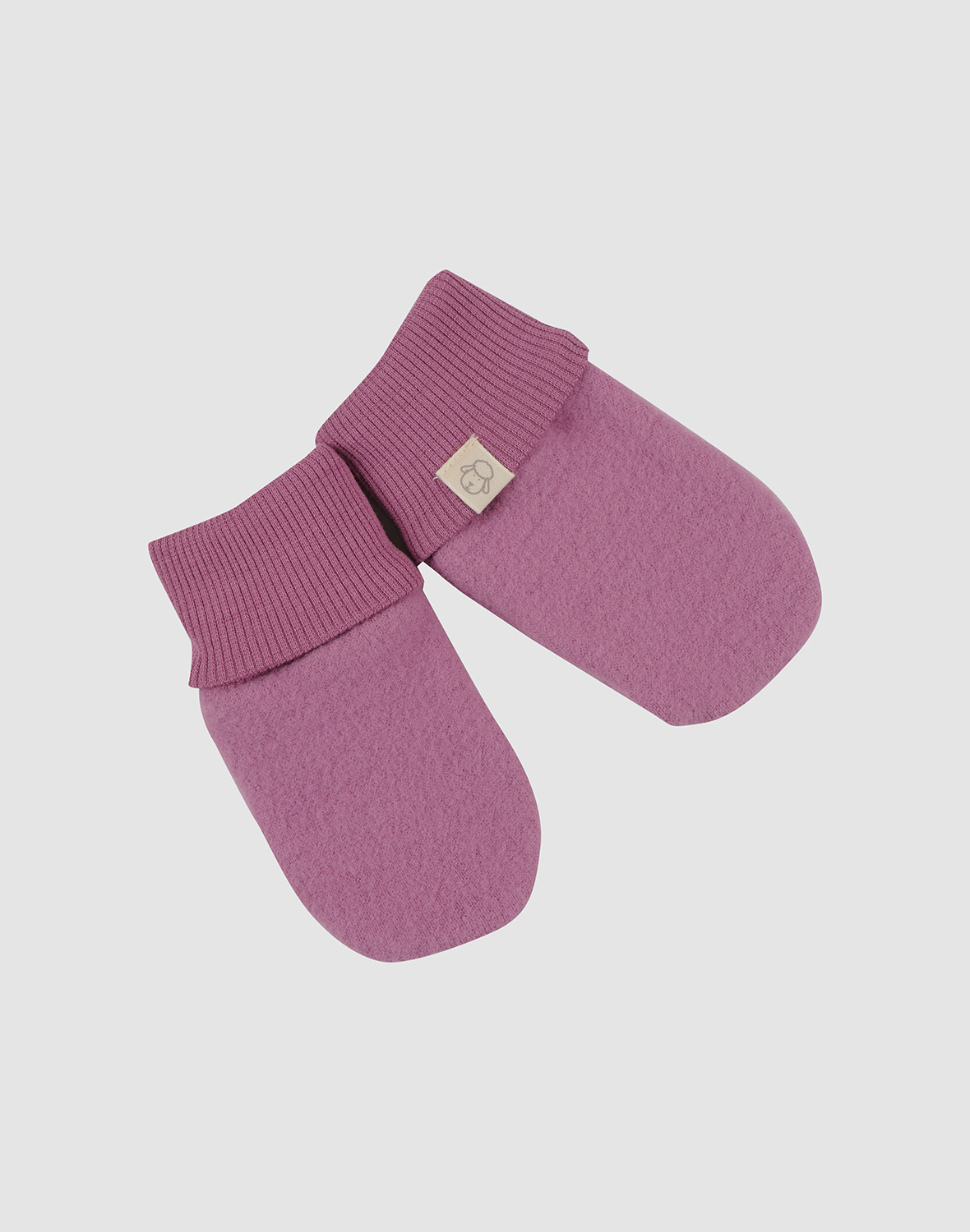 Votter i merinoullfleece til baby