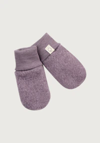 Votter i merinoullfleece til baby
