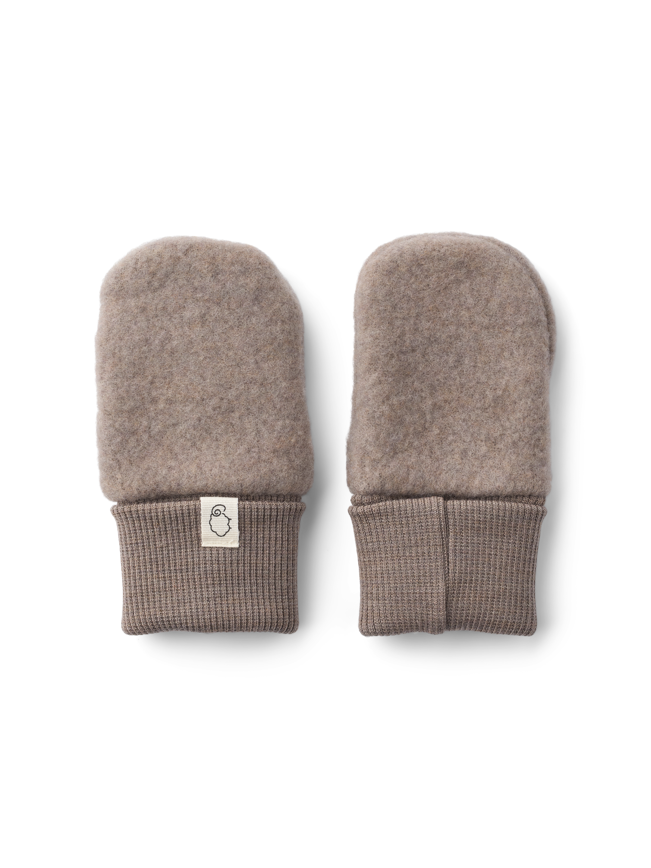 Votter i merinoullfleece til baby