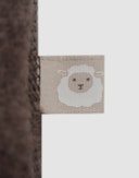 One-piece i merinoullfleece til baby Kastanjebrun