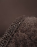 One-piece i merinoullfleece til baby Kastanjebrun