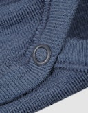Body uten ermer i merinoull til baby Tordenblå