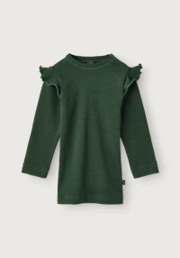 Langermet topp i merinoull til baby