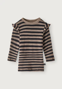 Langermet topp i merinoull til baby