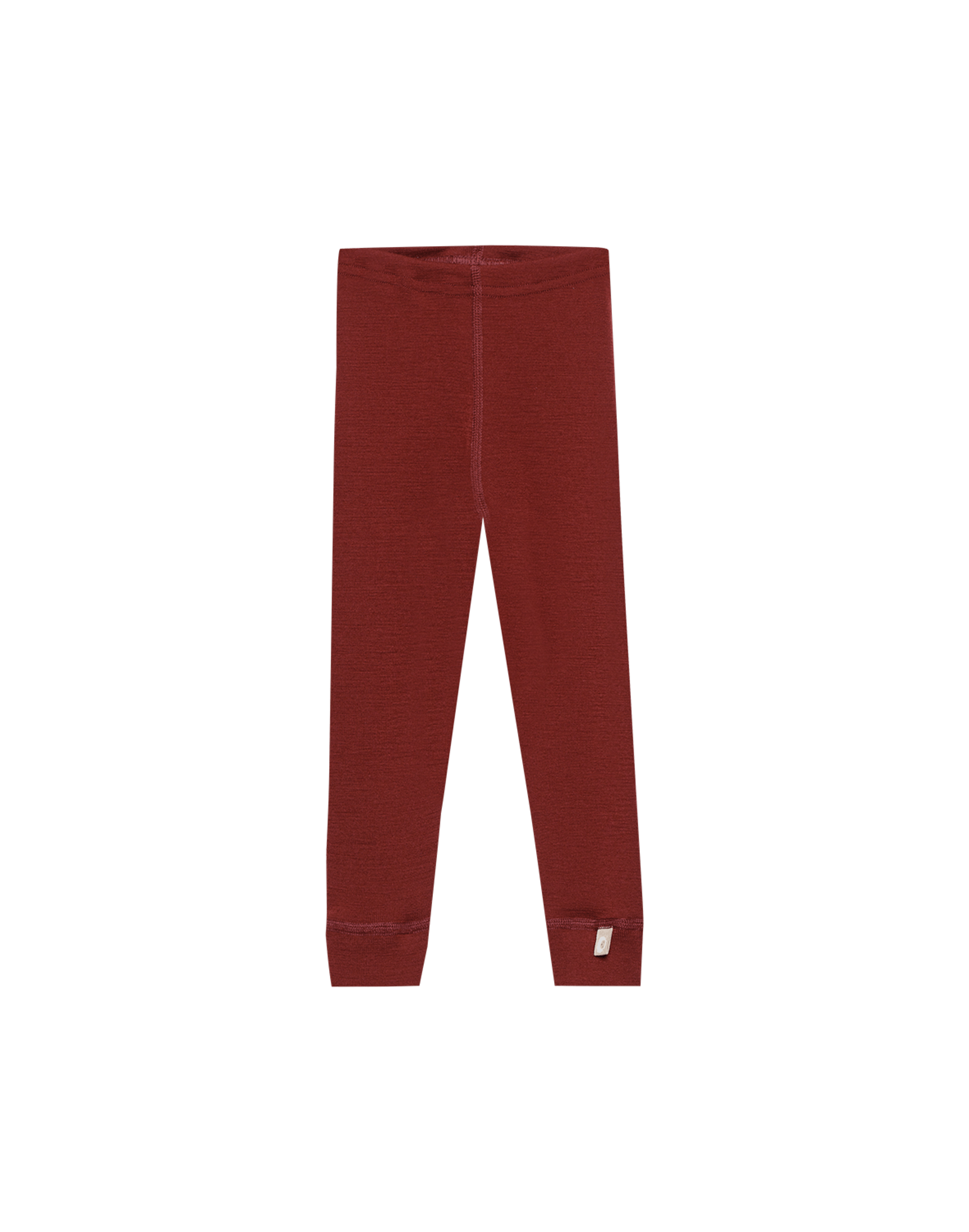 Leggings i merinould til baby Julehjerterød