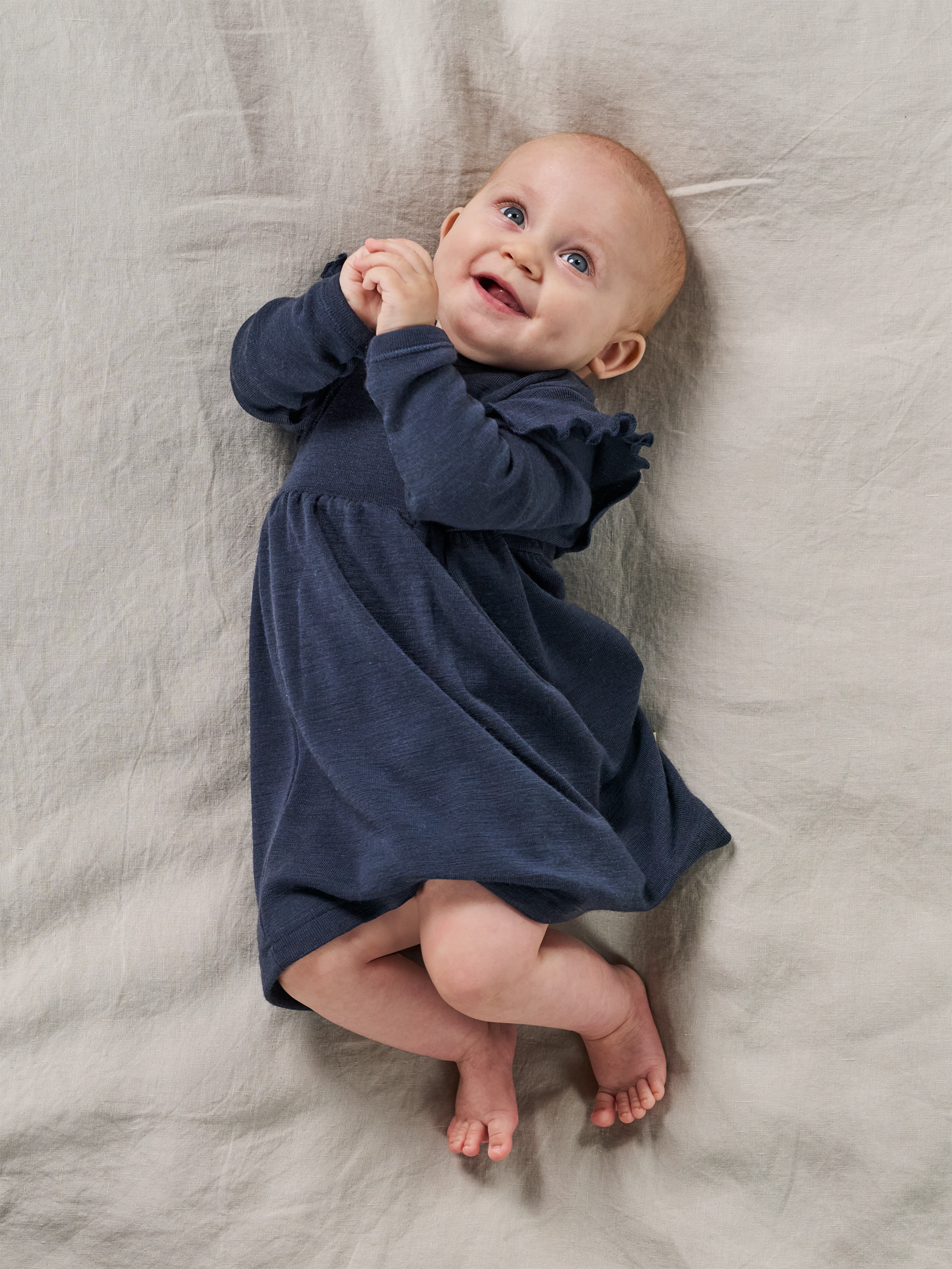 Baby merino wool dress with ruffles - $63.99 - Dilling