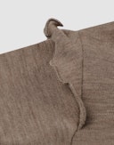 Baby merino wool dress with ruffles Brown melange