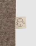 Baby merino wool dress with ruffles Brown melange