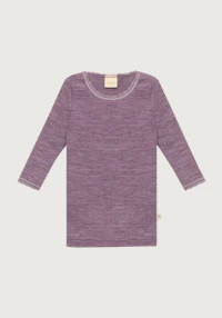 Langermet topp i merinoull til baby