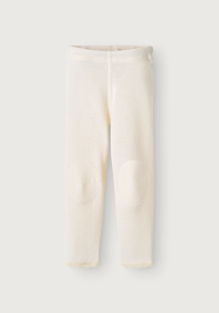 Leggings med knebeskyttelse og blonder