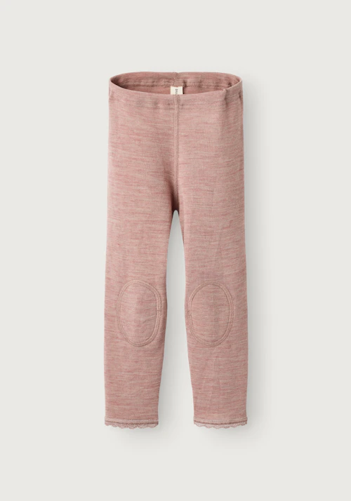 Leggings med knebeskyttelse og blonder