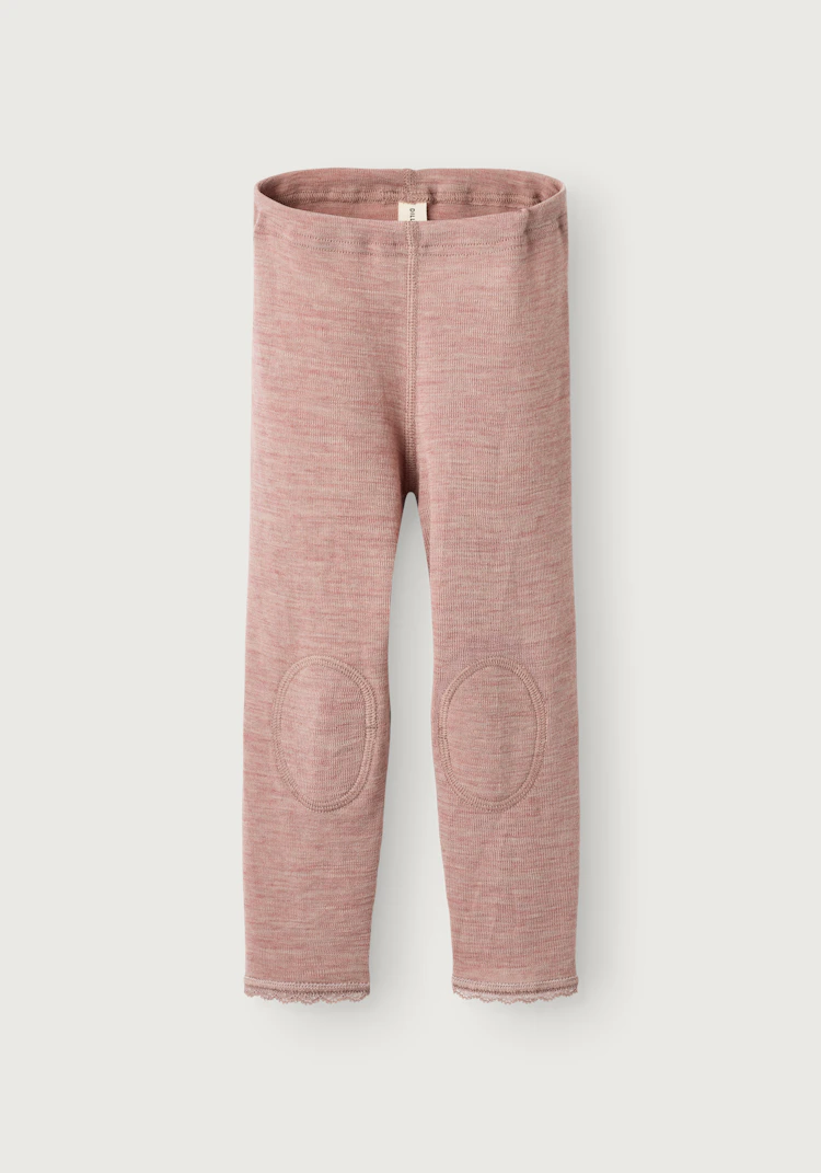 Leggings med knebeskyttelse og blonder