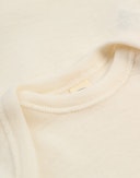 Romper met korte mouw van merinowol voor baby's Natuur