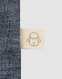 Baby merino wool short sleeve bodysuit Blue granite melange