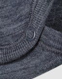 Baby merino wool short sleeve bodysuit Blue granite melange