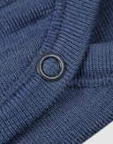 Romper met korte mouw van merinowol voor baby's Stormblauw