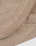 Baby merino wool short sleeve bodysuit Beige melange