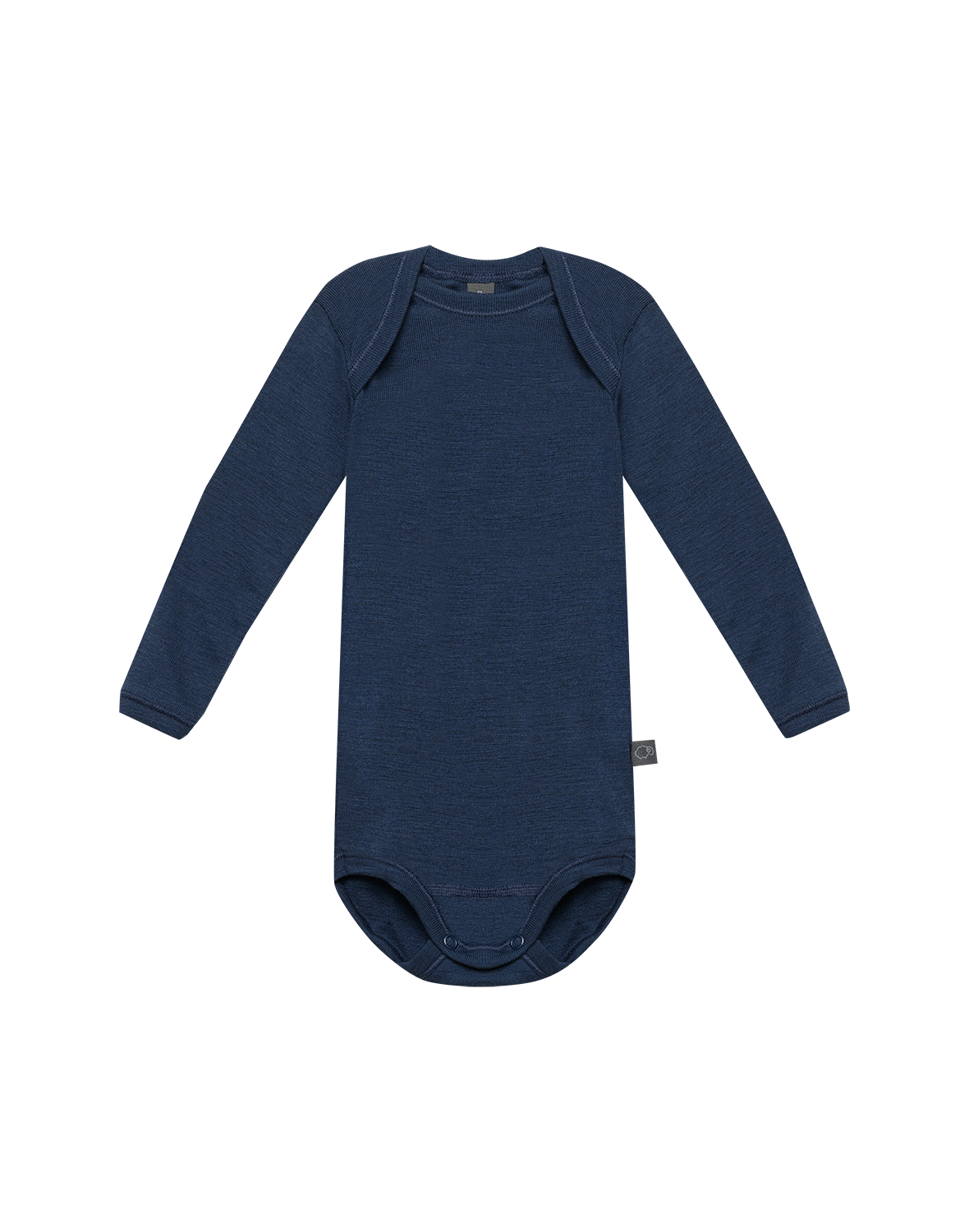 Langermet body i merinoull til baby