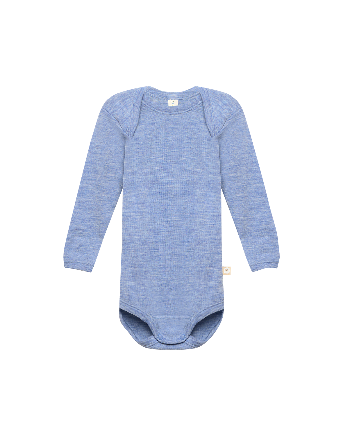 Langermet body i merinoull til baby
