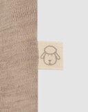 Baby merino wool long sleeve bodysuit Beige melange