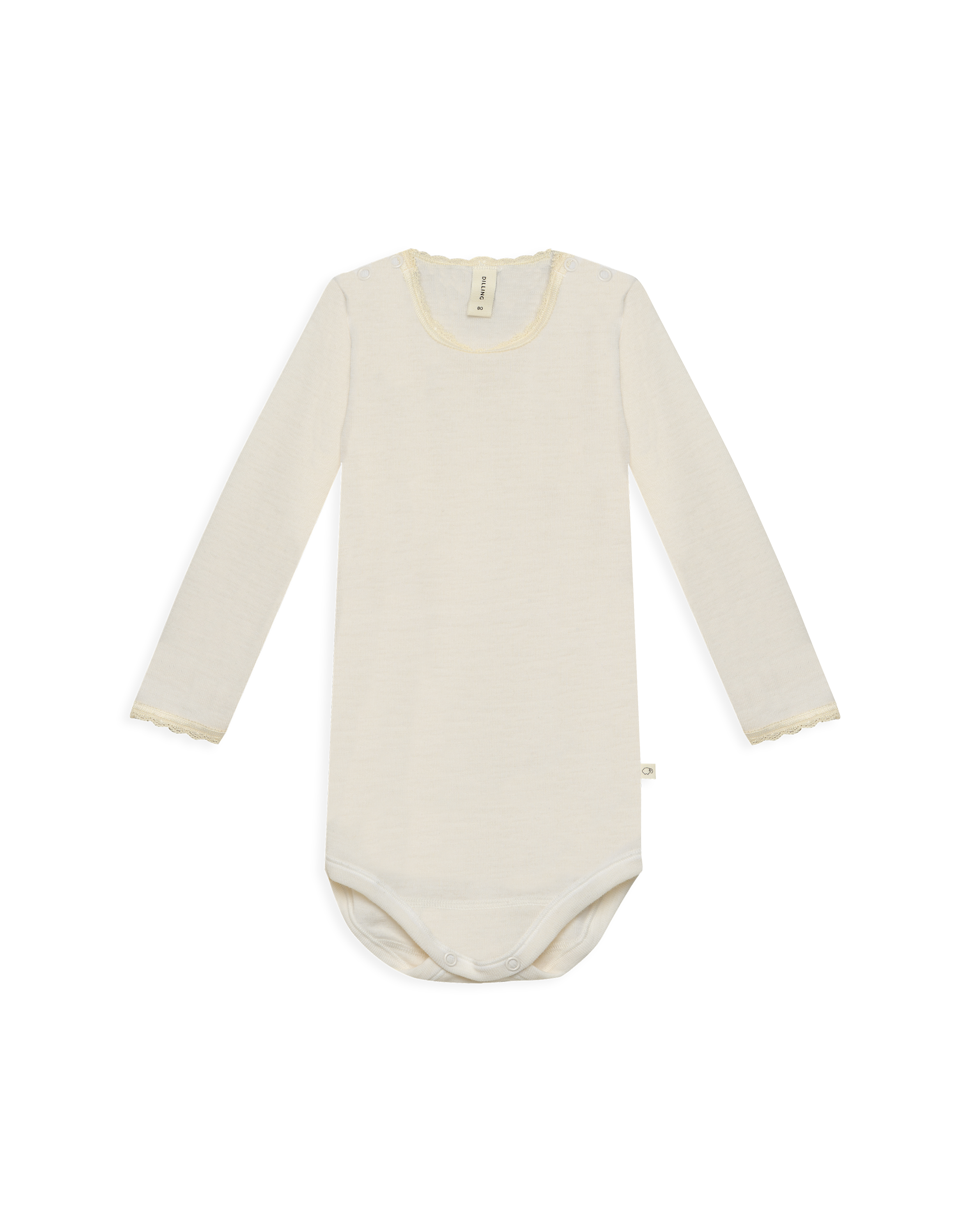 Langermet body med blonder