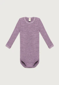 Langermet body i merinoull til baby