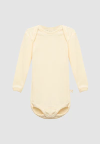 Langermet body i merinoull til baby