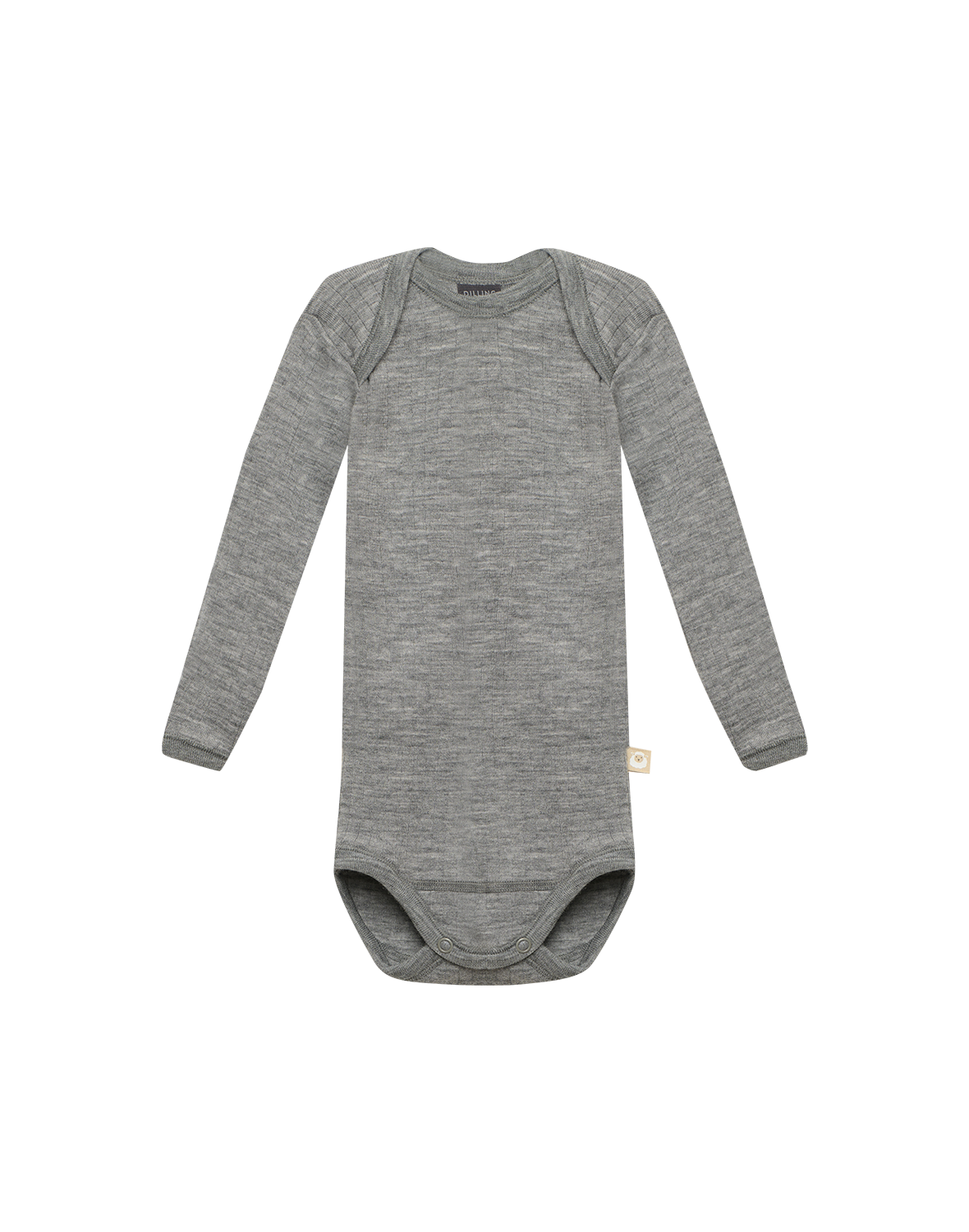 Langermet body i merinoull til baby