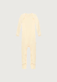 One-piece u/føtter i merinoull til baby